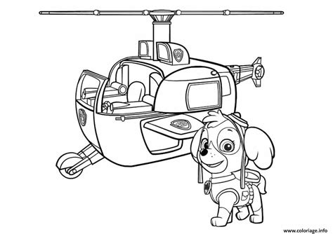 Coloriage Pat Patrouille Stella Helicoptere Rc